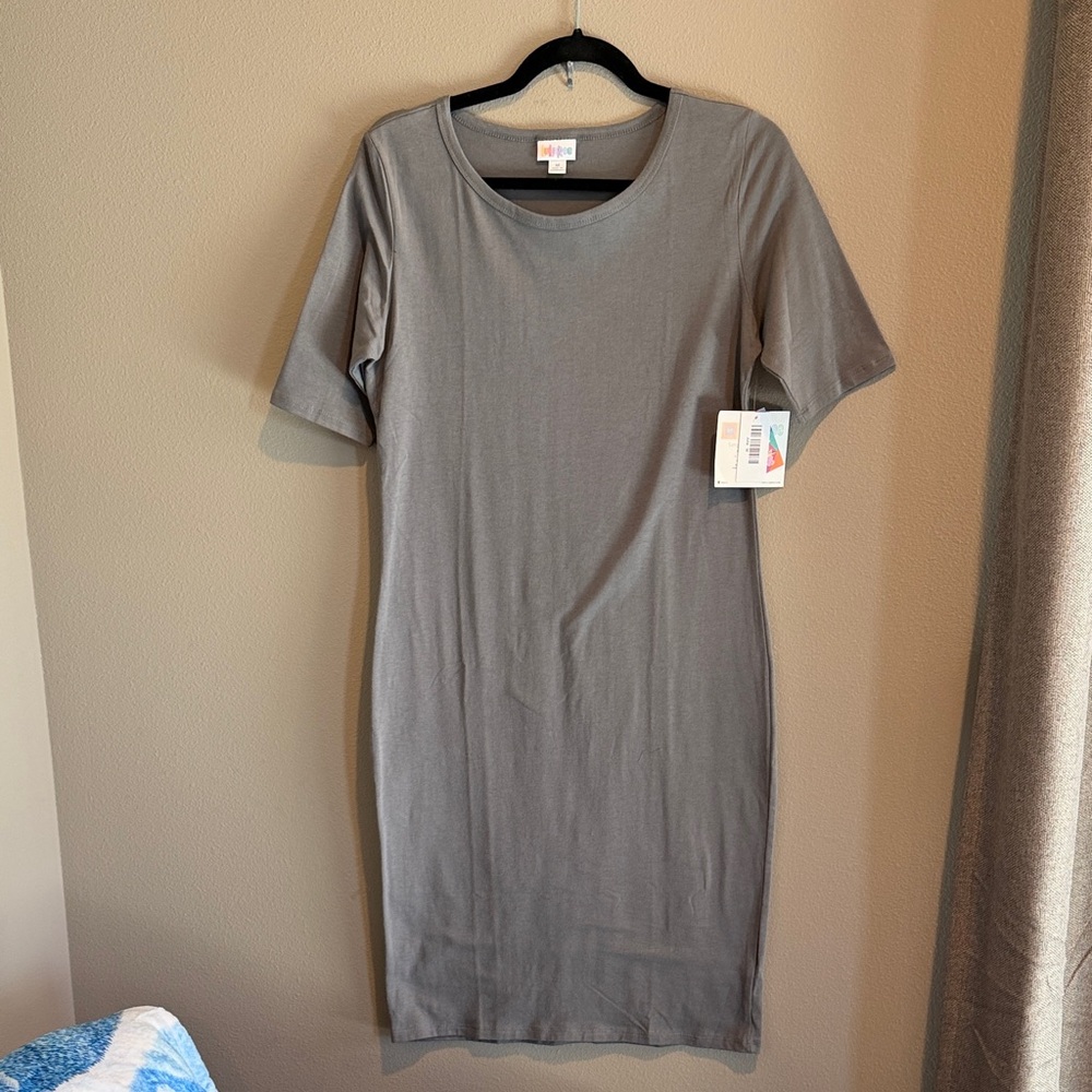 LuLaRoe Gray T-Shirt Dress